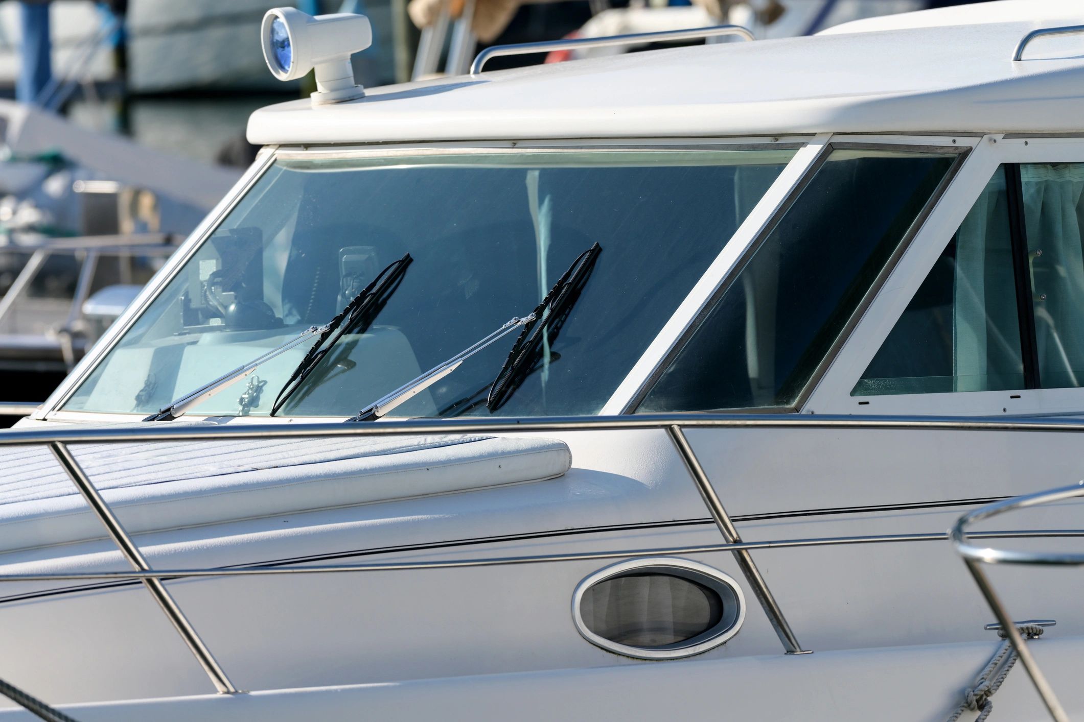 Boat owner enjoying tinted windows